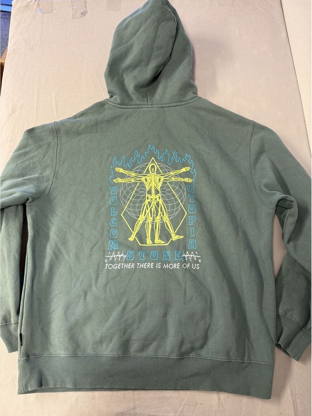 Volcom Hoodie Utopic Emerald Vitruvian Leonardo Da Vinci - L